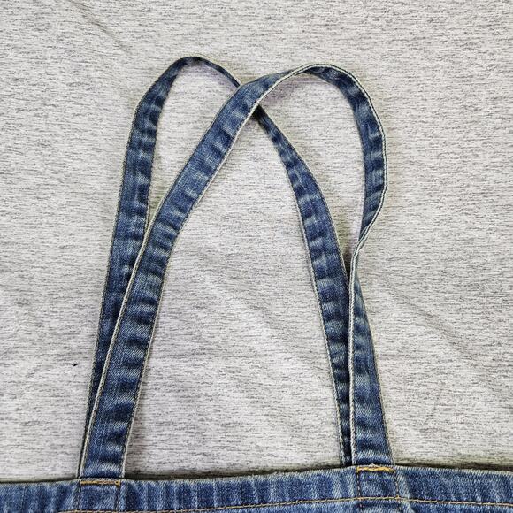 American Eagle Denim Tote Bag Blue AEO Jean Large Distressed Patch Cottage Logo - Picture 6 of 16